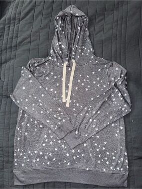 J. Crew Gray Star Hoodie with White Stars